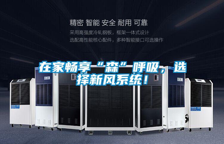 在家暢享“森”呼吸,選擇新風系統!