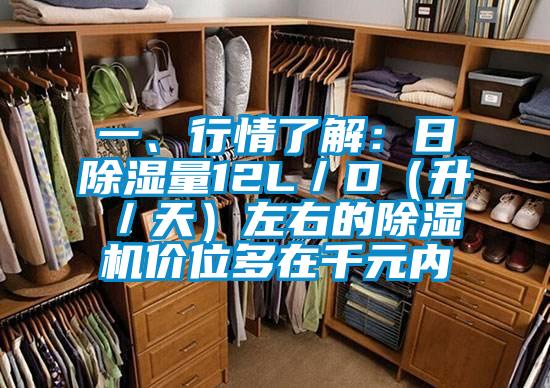 一、行情了解：日除濕量12L／D（升／天）左右的除濕機價位多在千元內