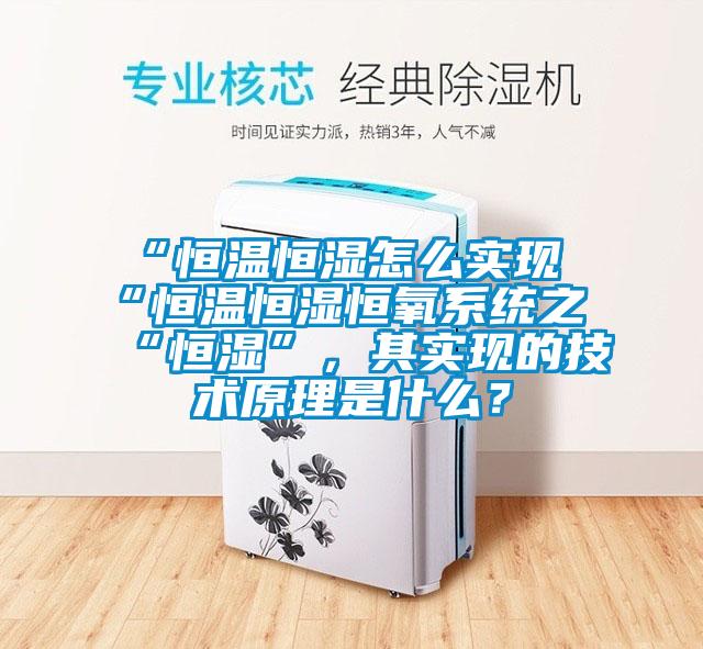 “恒溫恒濕怎么實(shí)現(xiàn)“恒溫恒濕恒氧系統(tǒng)之“恒濕”,其實(shí)現(xiàn)的技術(shù)原理是什么?